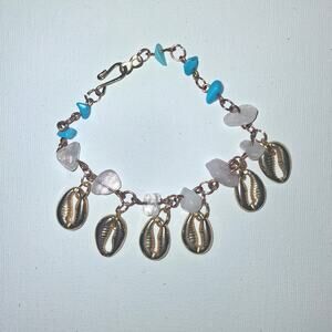 Gorgeous Handmade BOHEMIAN OCEAN THEME SHELL TURQUOISE BEADED BRACELETS